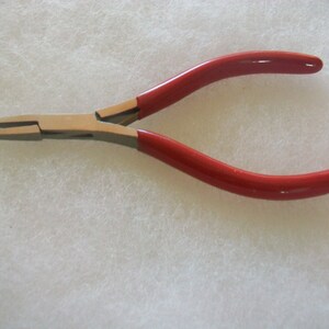 Bent Nose Jewelry  5&quot;  Mini Pliers PVC Dipped Handles Stainless Steel