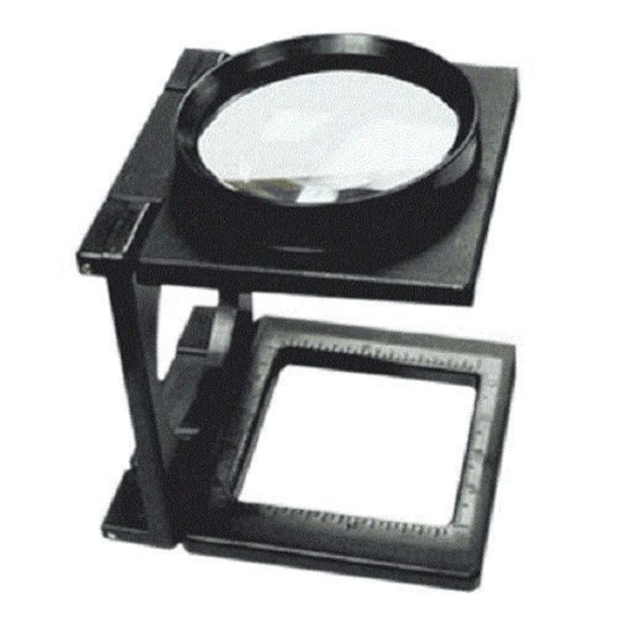 Folding Magnifier 4 1/4" Diameter Glass Lens 2 X Power