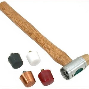 5 in 1 Interchangeable Hammer Brass Copper Nylon Plastic Rubber