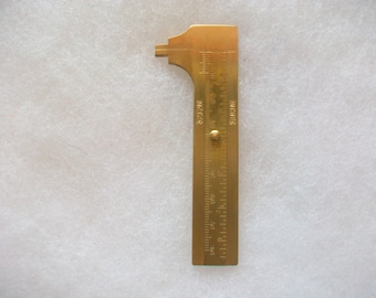 Precision Brass Caliper Pocket Sliding Gauge Measures Up to 80mm