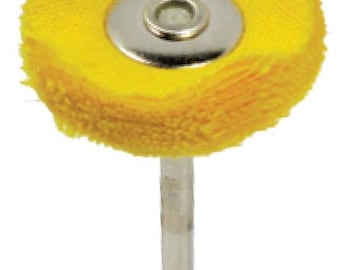 6Pc Polishing & Buffing Wheels Yellow Muslin Cloth, Diameter 1"