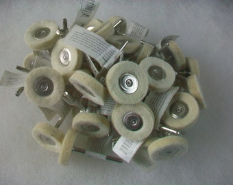 Polishing & Buffing Wheel White Felt Wool, Dia: 1” 36 pcs. Use With Dremel Rotary Tools