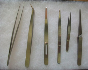 All Purpose 6-Pc Tweezers Set Stainless Steel