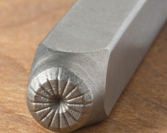 6mm Metal Punch, Design: V Shaped Sunrays 2.5"