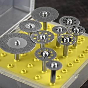 10Pc Mini Diamond Cut-Off Wheels Set, Grit 200