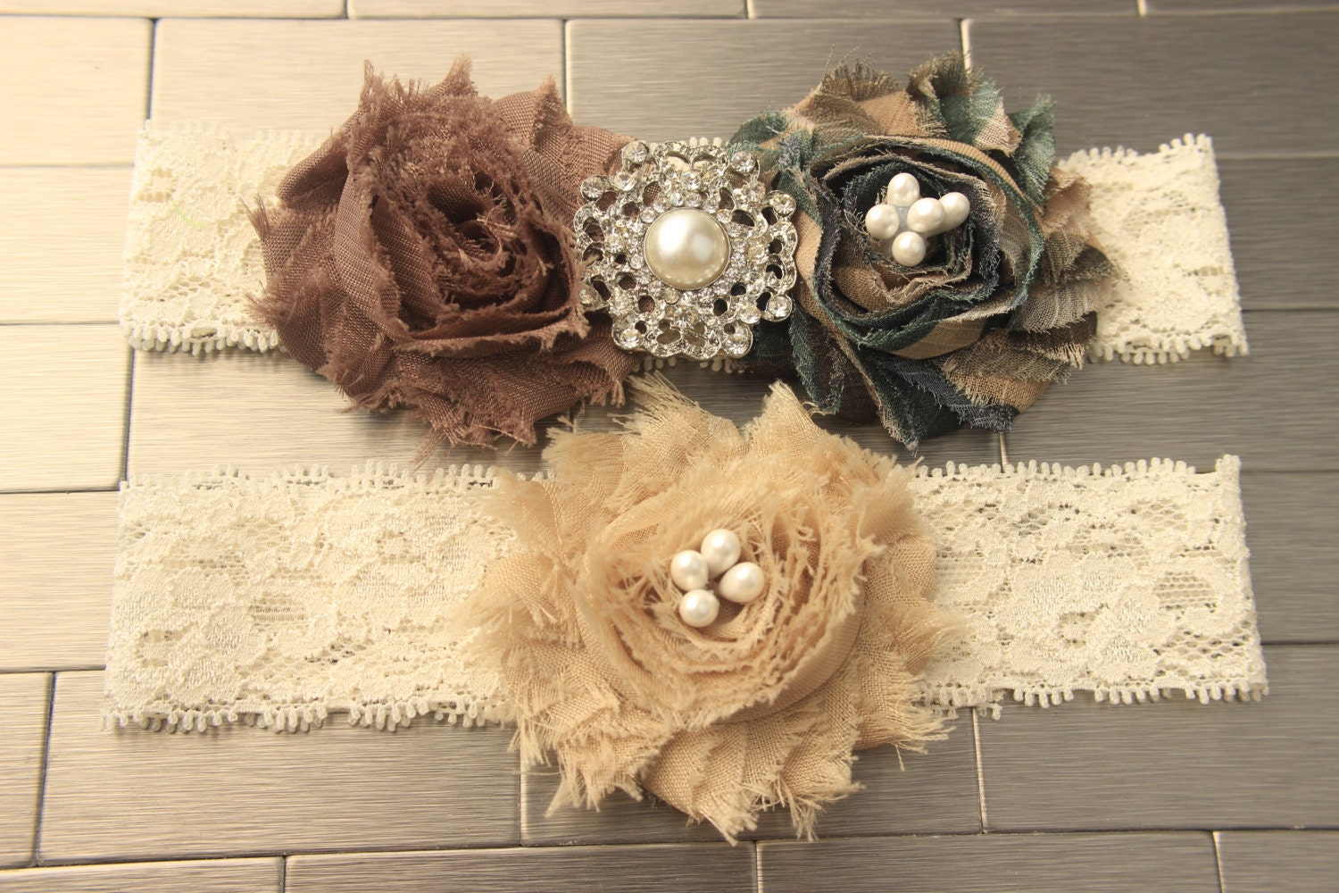 Army Camo Garter Set Camouflage Wedding Garters Camo Garder Etsy