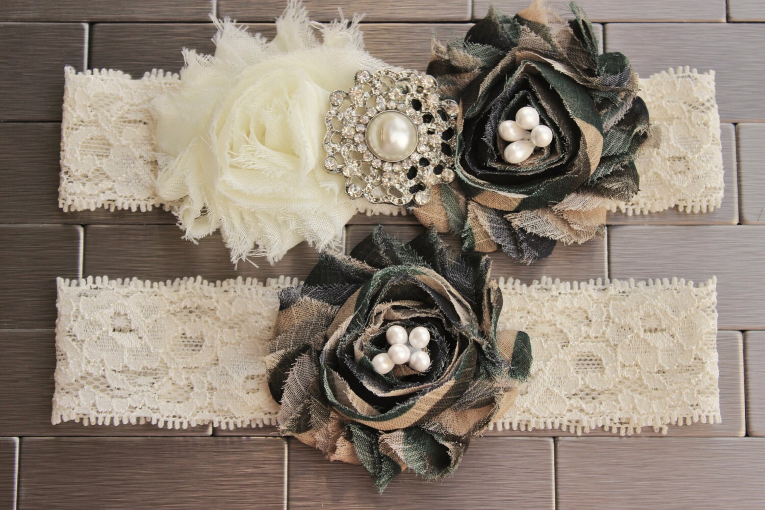 Camo Garter Set Army Camouflage Wedding Garters Military Etsy