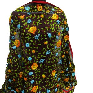 Szalik Phulkari/ szalik Phulkari dupatta/ szalik z żorżety/ szalik/ szalik wielokolorowy/ haftowany dupatta/ szalik na prezent/ pomysły na prezent.