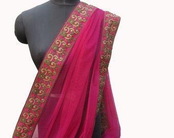 Bridal scarf/  lehnga dupatta/ net scarf/ dupatta/ trendy scarf/ fashion scarf/ lace scarf/ gift scarf / gift ideas.