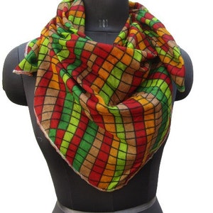 Offerta combinata/ 2 sciarpe/ sciarpa multicolore/ sciarpa a quadri/ sciarpa alla moda/ sciarpa floreale/ sciarpa regalo/ per lei/ idee regalo.
