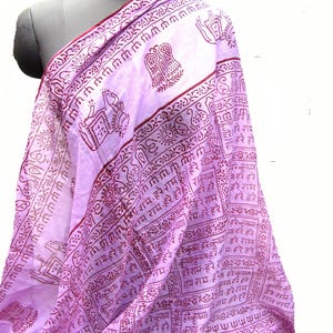 Prayer scarf/ Om scarf/ Hare Rama Hare Krisha scarf/ meditation scarf/ cotton scarf/  alphabet scarf/ yoga scarf/ gift scarf/gift ideas.