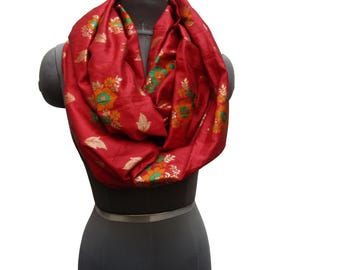 Bufanda infinita / bufanda de bucle / bufanda circular / bufanda de tubo / bufanda roja / bufanda de cachemira / ideas para regalos.