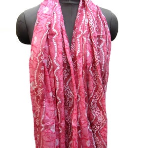 Bufanda con estampado floral/bufanda de algodón/bufanda de moda/bufanda de regalo/bufanda rosa//dupatta/ideas de regalo.