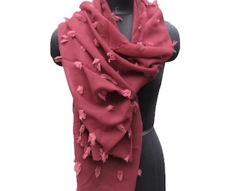Mauve scarf/ thread  scarf/ funky scarf/ scarf/ fashion  scarf/ fancy/ scarf/ gift scarf / gift ideas.