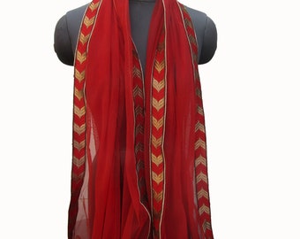 Bridal scarf/ lehnga dupatta/ net scarf/ dupatta/ trendy scarf/ fashion scarf/ lace scarf/ gift scarf / gift ideas.