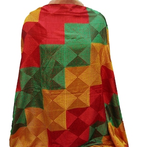 Écharpe phulkari/dupatta phulkari/ écharpe en mousseline de soie/ écharpe/ écharpe multicolore/ dupatta/ écharpe brodée/ écharpe cadeau / idées cadeaux.