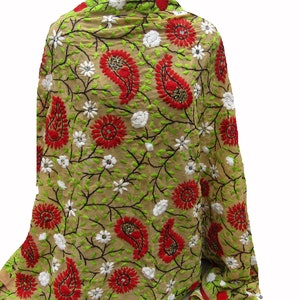 Szalik Phulkari/ szalik Phulkari dupatta/ szalik z żorżety/ szalik/ szalik wielokolorowy/ haftowany dupatta/ szalik na prezent/ pomysły na prezent.