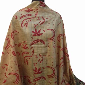 Hand printed scarf/ multicolored  scarf/ handloom silk scarf/  tribal motifs scarf/ multi colored scarf/ gift scarf / gift ideas.