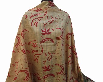 Écharpe imprimée à la main/ écharpe multicolore/ écharpe en soie tissée à la main/ écharpe à motifs tribaux/ écharpe multicolore/ écharpe cadeau / idées cadeaux.
