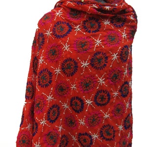 Szalik Phulkari/Phulkari dupatta/szalik z żorżety/szalik/szalik wielokolorowy/szalik haftowany/szalik na prezent/pomysły na prezent.