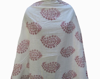 Mehrfarbiger Schal/ Baumwollschal/ Handloom-Schal/ Blumenschal/ Block Print-Schal/ Dupatta/ Geschenkschal