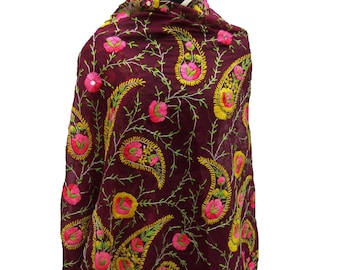 Phulkari scarf/ phulkari dupatta/ georgette scarf/ scarf/  multicolored scarf/  embroidered dupatta/ gift scarf / gift ideas.