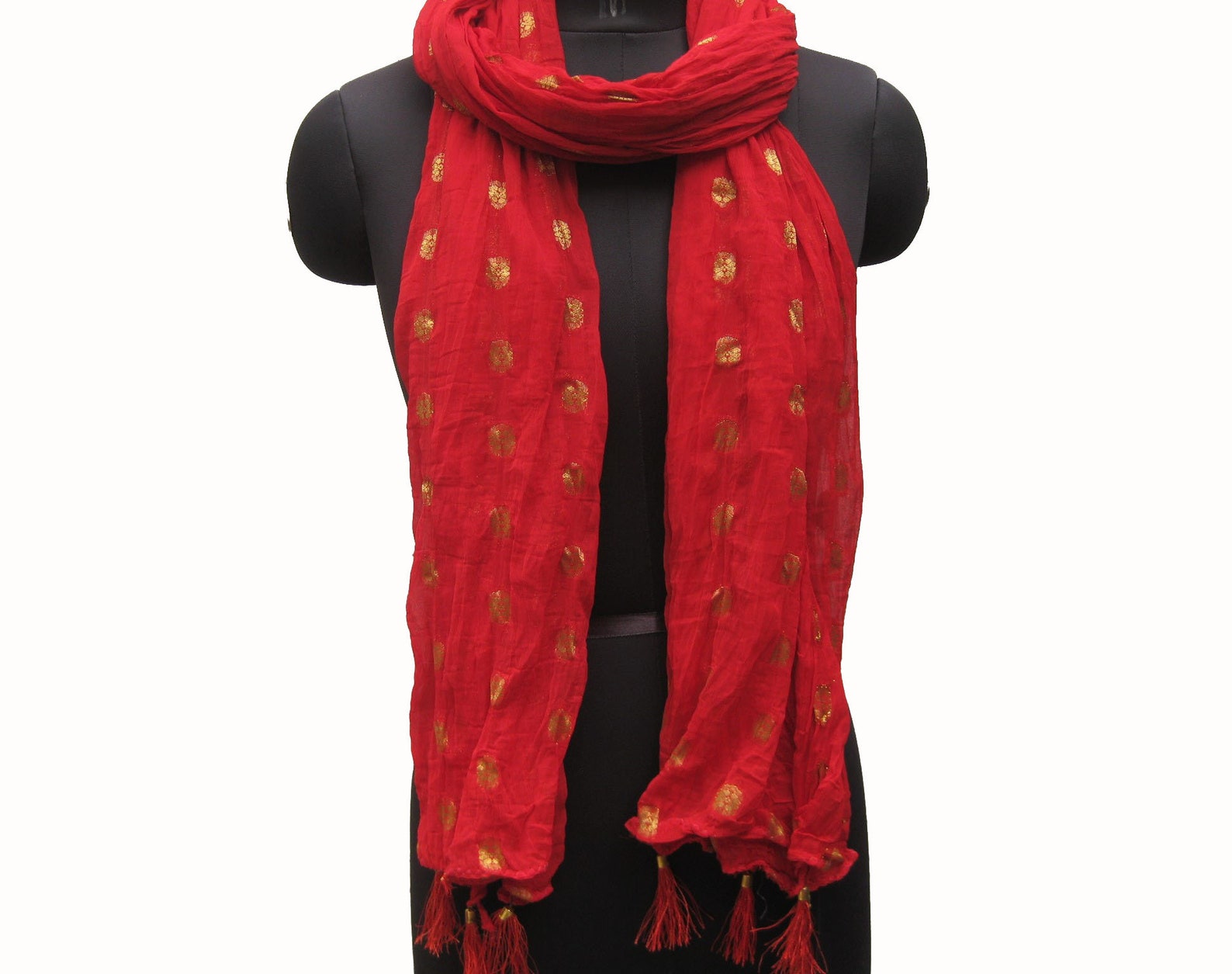 Red Scarf/ Long Scarf/ Fashion Scarf/ Trendy Scarf/ Tassel Etsy UK