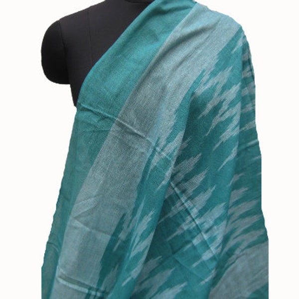 Ikat scarf/ hand loom scarf/ cotton scarf/ dupatta/  fashion scarf/ long scarf/ unisex scarf/ blue scarf/ gift scarf / gift ideas.