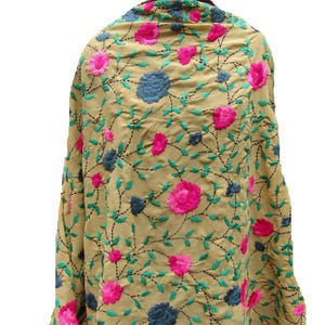 Szalik Phulkari/ szalik Phulkari dupatta/ szalik z żorżety/ szalik/ szalik wielokolorowy/ haftowany dupatta/ szalik na prezent/ pomysły na prezent.