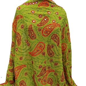 Szalik Phulkari/ szalik Phulkari dupatta/ szalik z żorżety/ szalik/ szalik wielokolorowy/ haftowany dupatta/ szalik na prezent/ pomysły na prezent.