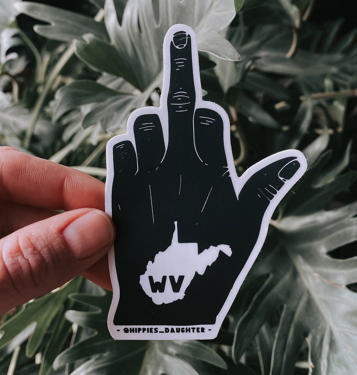 West Virginia Sticker. WV Sticker. Middle Finger Sticker. Hand Etsy