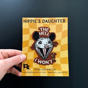 Possum patch. The hell I won't patch. opossum patch. Southern phrases. Appalachian patch.