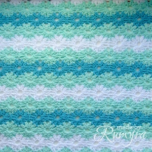 Crochet Pattern Blanket Baby's First Spring image 5