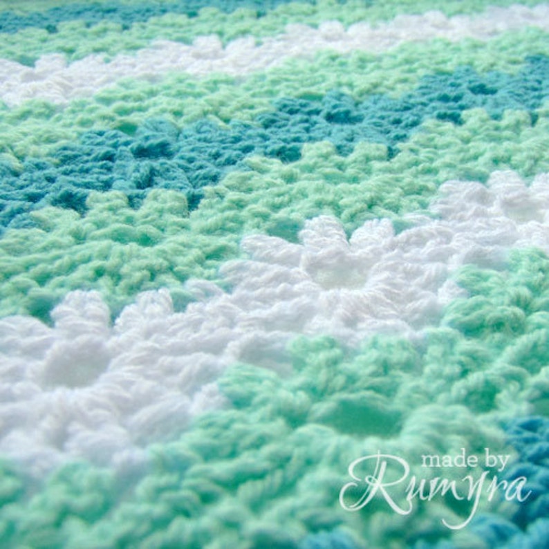 Crochet Pattern Blanket Baby's First Spring image 2