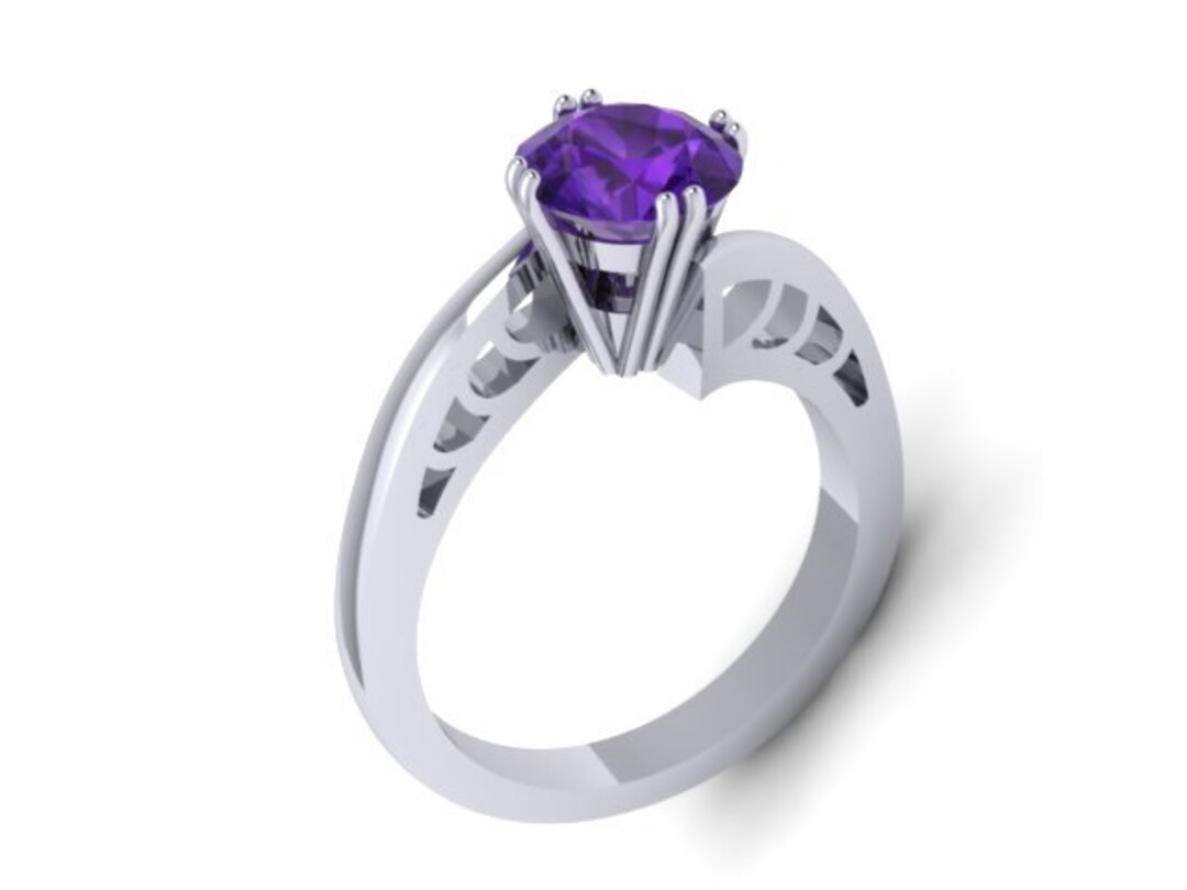 February Birthstone Ring Elegance Collection Engagement Ring in 14K ...