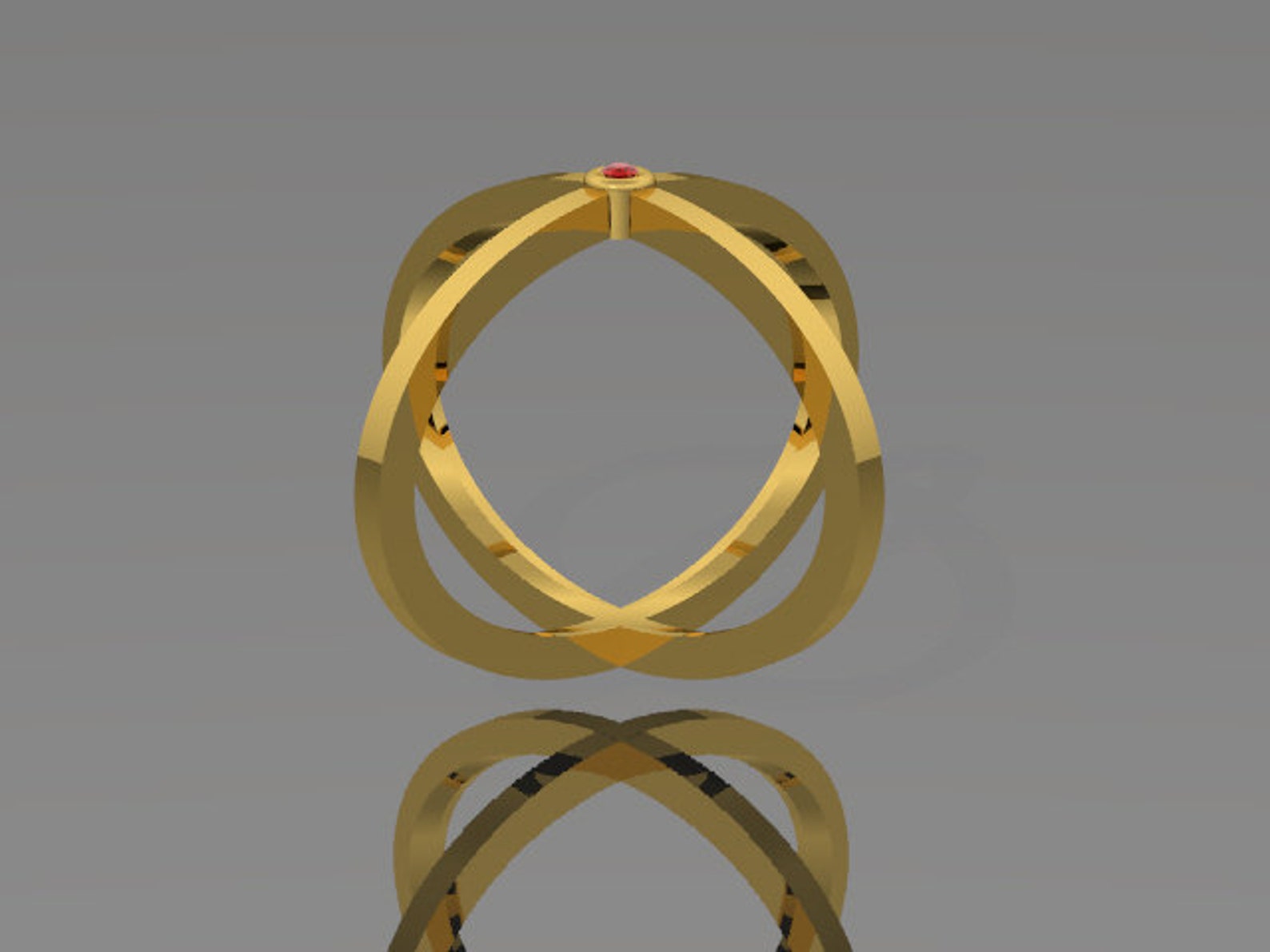 14K Yellow Gold Ring X Design Ring Ruby Ring Fashion Ring With Etsy