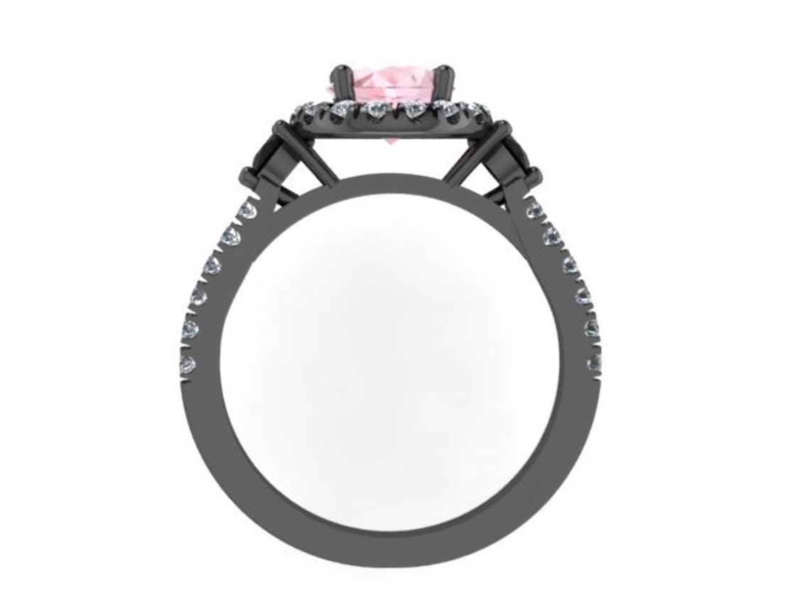 Engagement Ring 14K Black Gold Engagement Ring Etsy