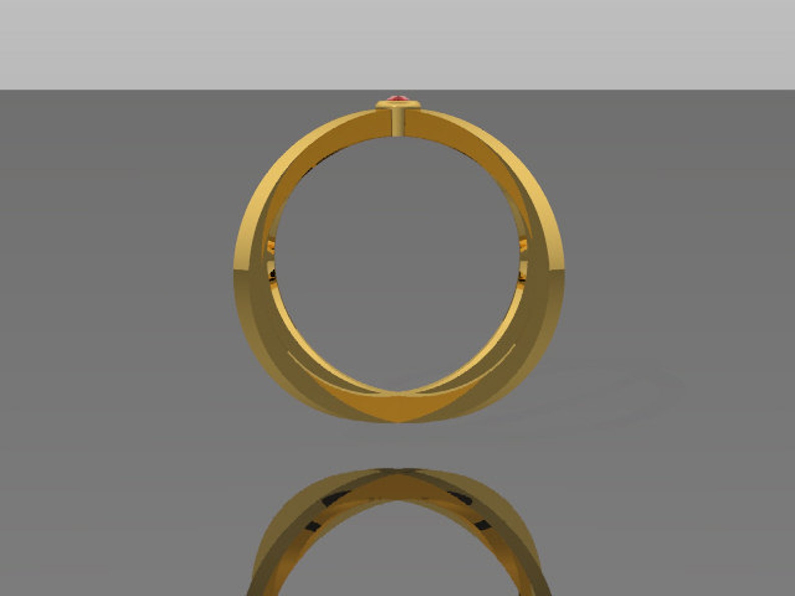 14K Yellow Gold Ring X Design Ring Ruby Ring Fashion Ring With Etsy