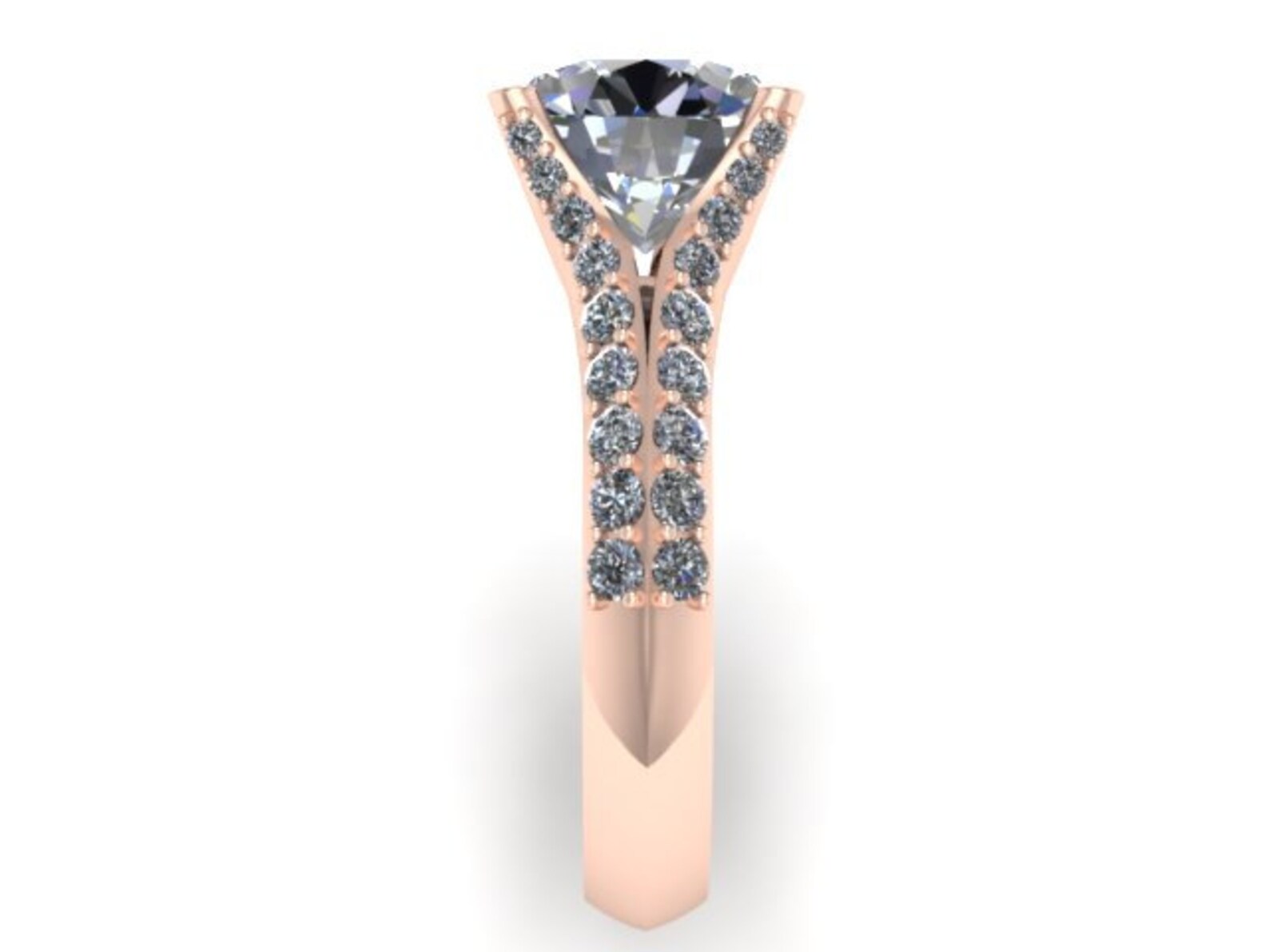 Oval Halo Split Shank Engagement Rings