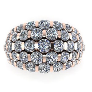 Diamond Cocktail Ring Diamond Band 14K Rose Gold Ring Anniversary Ring Statement Ring  Natural Diamond Ring Etsy Fine Jewelry Unique - V1104