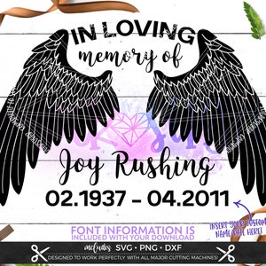 Angel Wings In Loving Memory svg Files for Cricut image 1