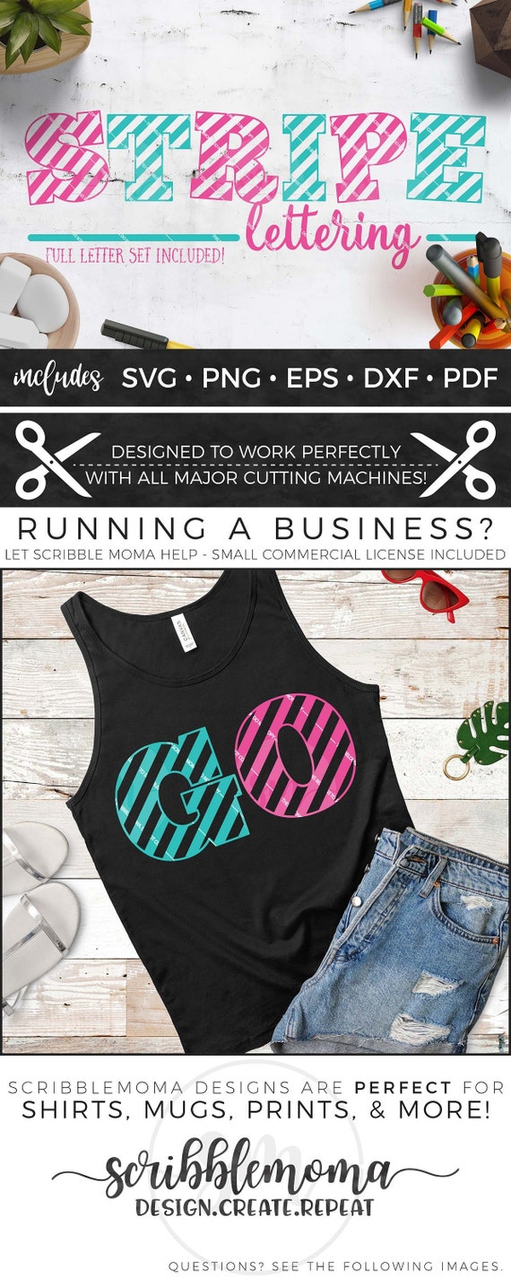 Download Free Stripe Letters Svg Files For Cricut Stripe Alphabet Svg Etsy SVG Cut Files