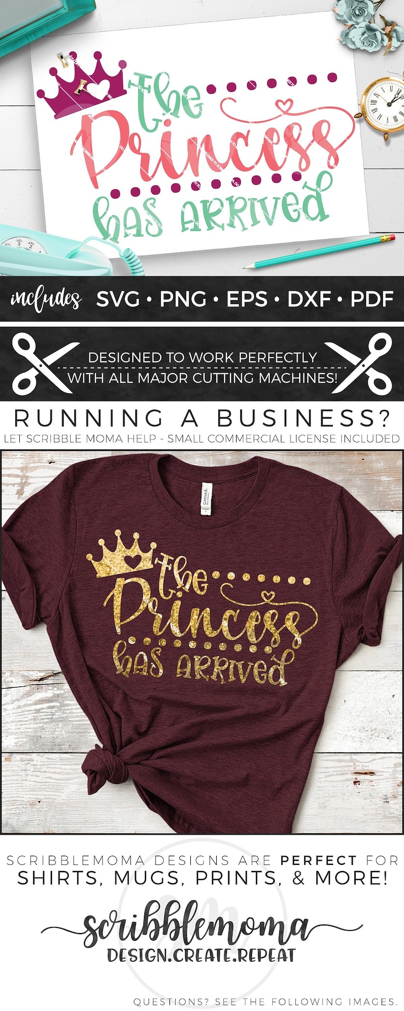 Download The Princess Has Arrived svg Files for Cricut Baby Girl ...