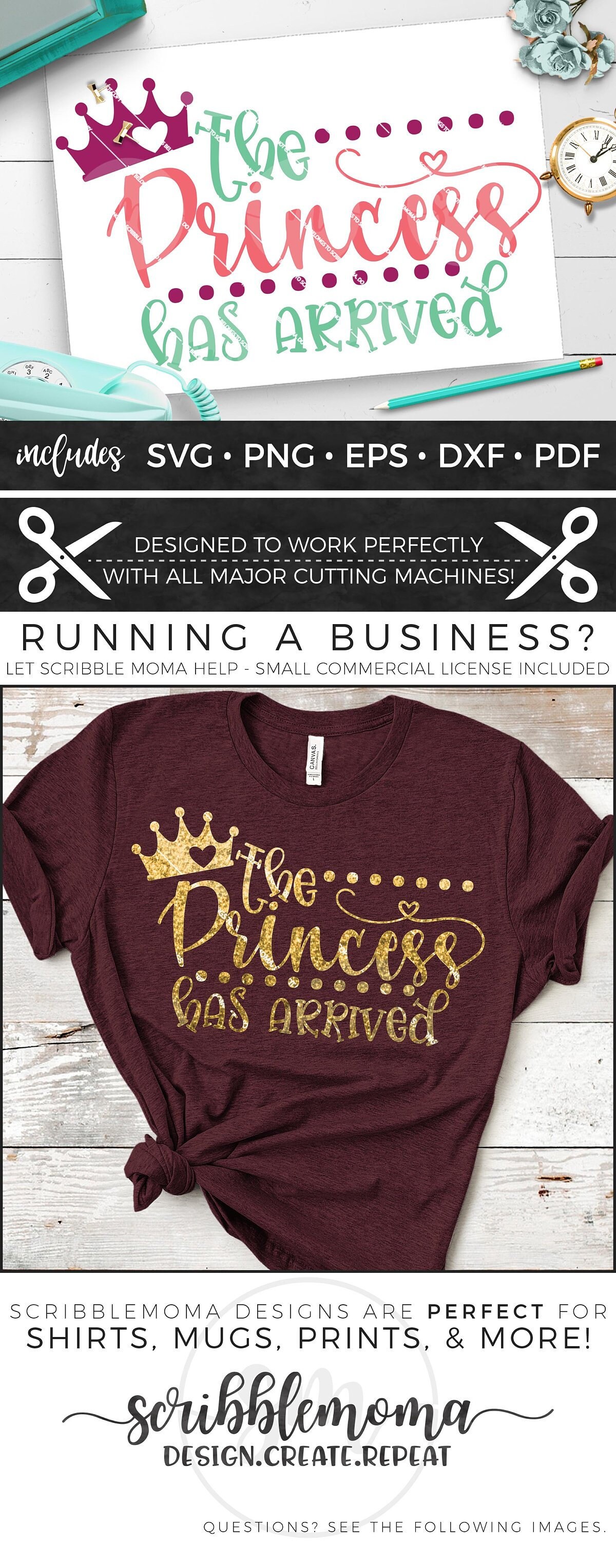 Download The Princess Has Arrived svg Files for Cricut Baby Girl ...