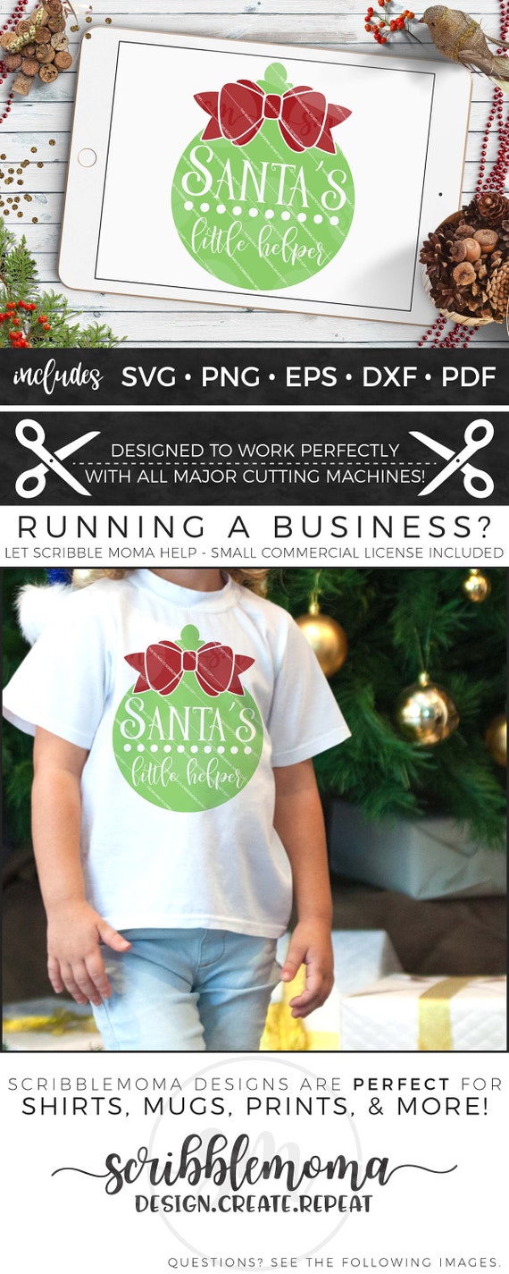 Download Free Christmas Ornament Svg Files For Cricut Santas Little Helper Etsy SVG DXF Cut File