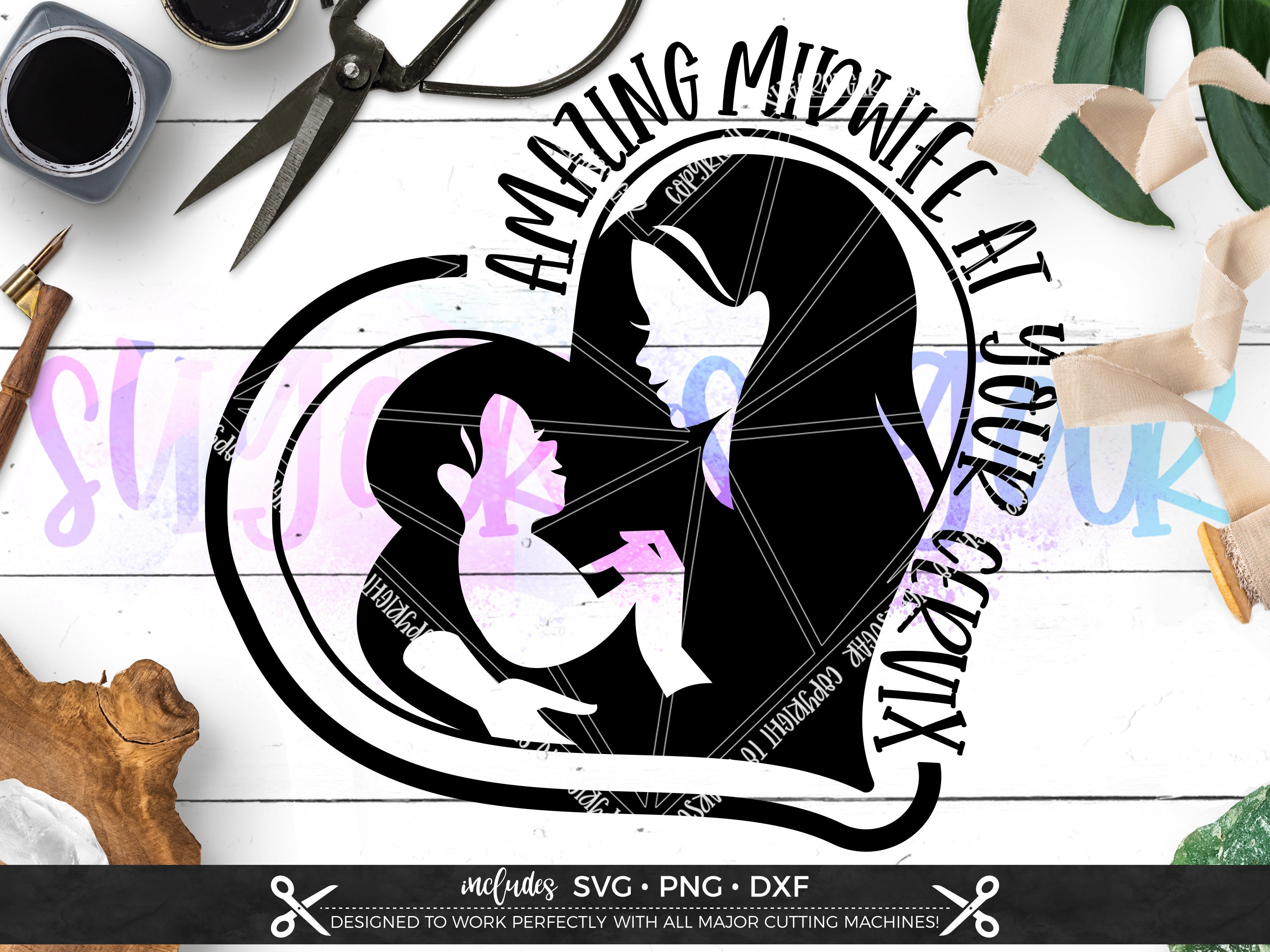 Amazing Midwife at Your Cervix Midwife Svg Files for Cricut pic