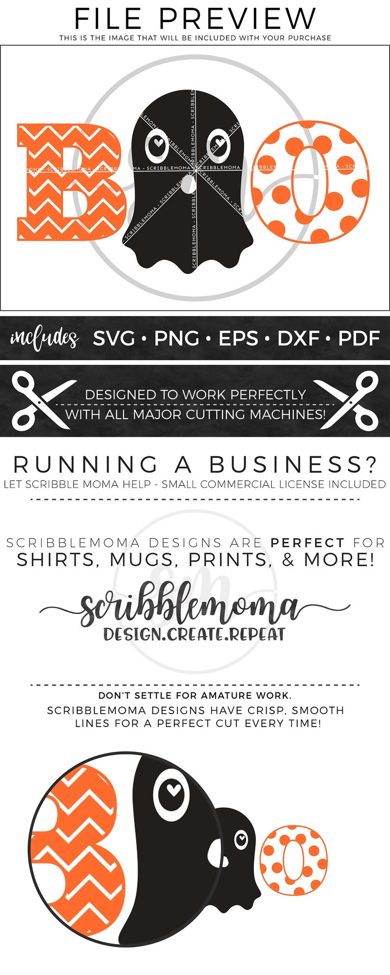 Download Boo svg Ghost svg Files for Cricut Baby Halloween svg | Etsy