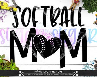 Softball Mom svg Files for Cricut