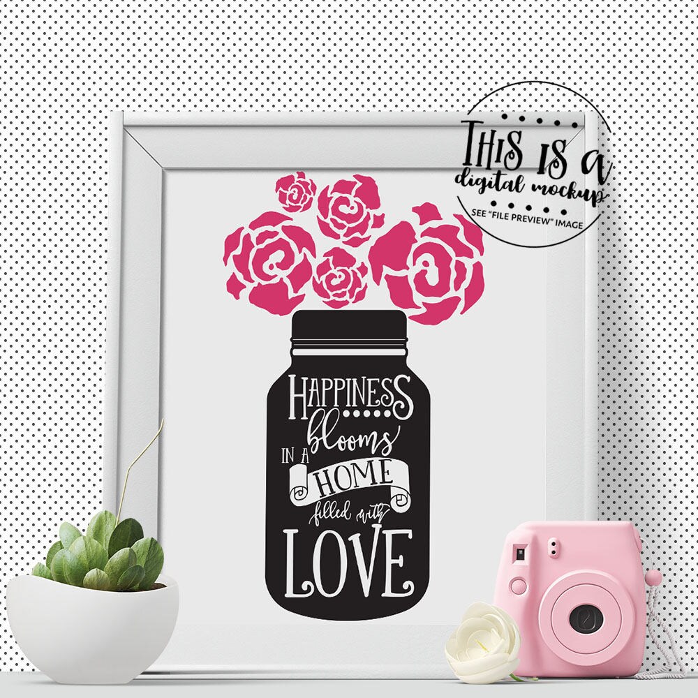 Download Mason Jar svg Home Quote svg Mason Jar Cut File Country | Etsy