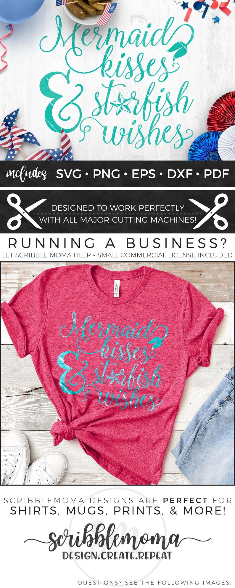 Free Free 157 Mermaid Kisses Starfish Wishes Svg SVG PNG EPS DXF File